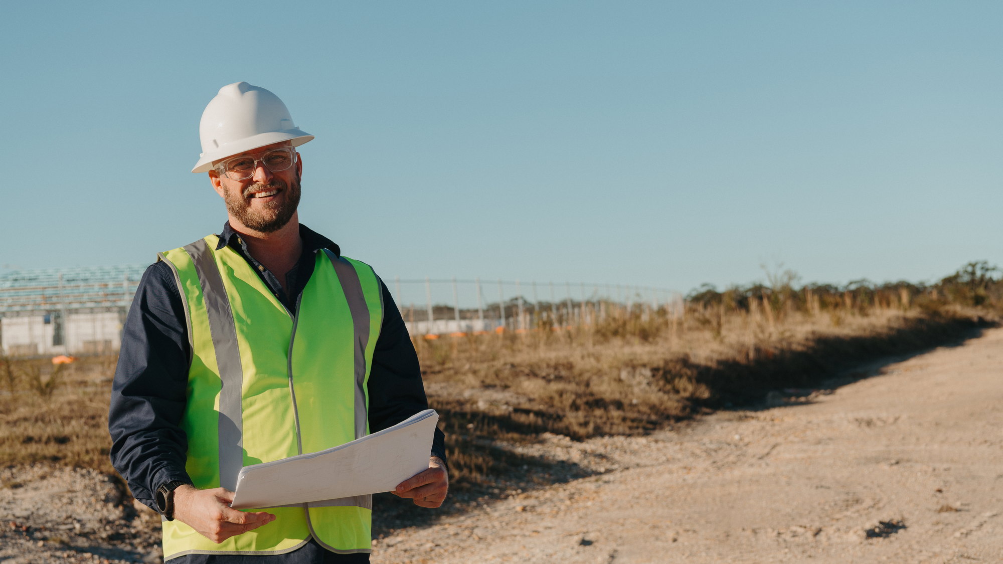 Toby McCosker on a residential construction site, Coffs Coast NSW
